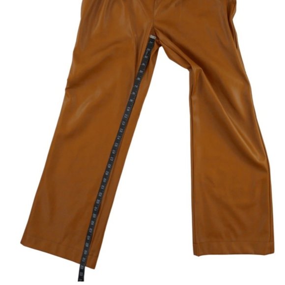 NWT 7 For All Mankind Faux Leather Wide Leg Pants - Picture 4 of 11